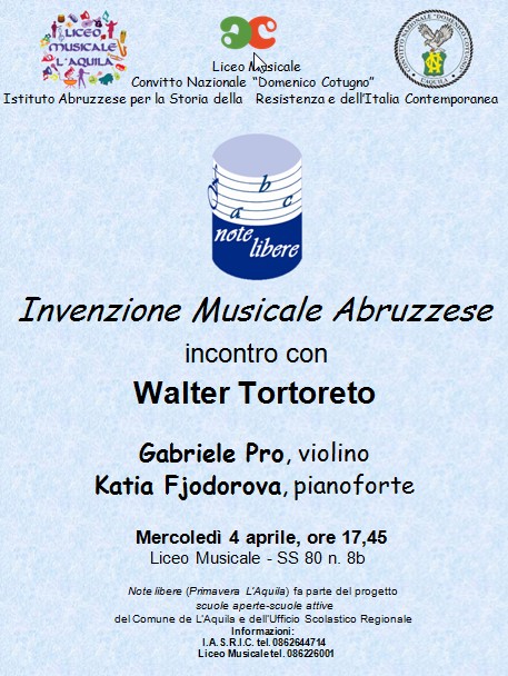 NOTE LIBERE: INVENZIONE – MUSICALE – ABRUZZESE