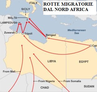 FLUSSI  MIGRATORI DAL NORD AFRICA