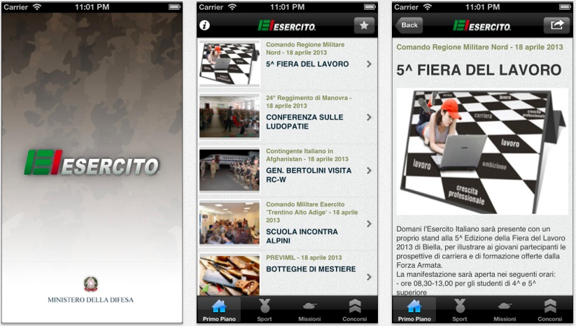 L’Esercito sbarca negli AppStore. Disponibile la nuova app per smartphone e Tablet – NewsEI