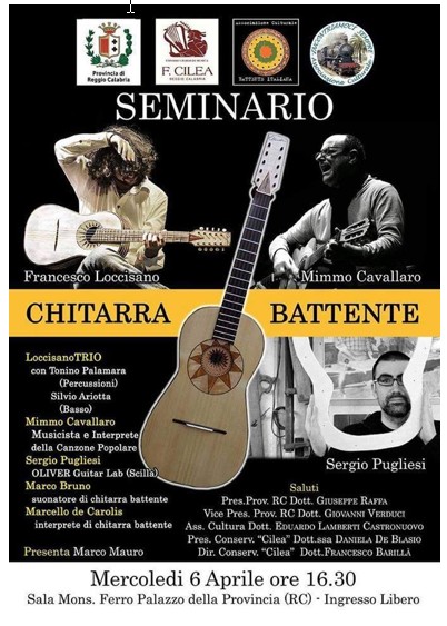 Francesco Loccisano e la magica chitarra battente. Dal film musicale di Saura al seminario con il Conservatorio “Cilea” di Reggio Calabria.