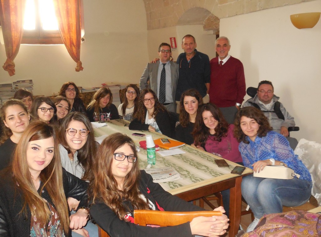 Bepi Di GIULIO nel Monastero del Terzo Millennio con Colleghi e Studenti dell'Istituto LILLA di Francavilla Fontana_Aprile 2016