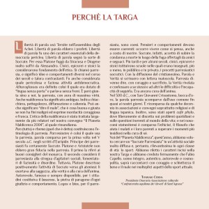 PERCHE' LA TARGA