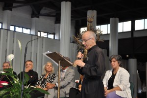 1° settembre 2013 P. Pierino durante la celebrazione dei 100 anni di fondazione de L'Eco di san Gabriele