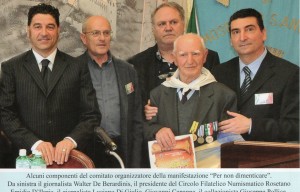 Roseto. Gruppo di lavoro Per Non dimenticare Walter De Berardinis, Emidio D'Ilario, Luciano Di Giulio, Giovanni Capanna e Giuseppe Pollice