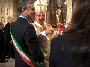 Il card. Dolan con il Console Generale d'Italia