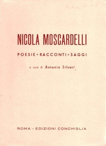 Copertina dellibro di Moscardelli pubblicato nel 1953