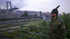 Intervento nel crollo del ponte Morandi a Genova