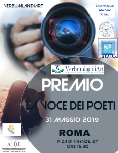 “LA VOCE DEI POETI”, IV EDIZIONE: PACE E GIUSTIZIA  Roma, 31 Maggio 2019, presso Società Dante Alighieri, Piazza Firenze 27.