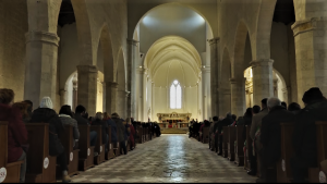 Basilica di Collemaggio. Interno dopo la ricostruzione