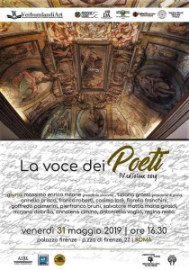 IL PREMIO “LA VOCE DEI POETI”, IV EDIZIONE, PRESSO LA SALA DEL PRIMATICCIO DELLA DANTE  Roma, 31 maggio ore 16:30, cerimonia di Premiazione – Palazzo Firenze, Piazza Firenze 27.