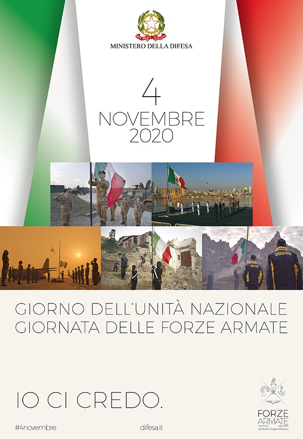 4 novembre, “Giorno dell’Unità Nazionale” e “Giornata delle Forze Armate”.