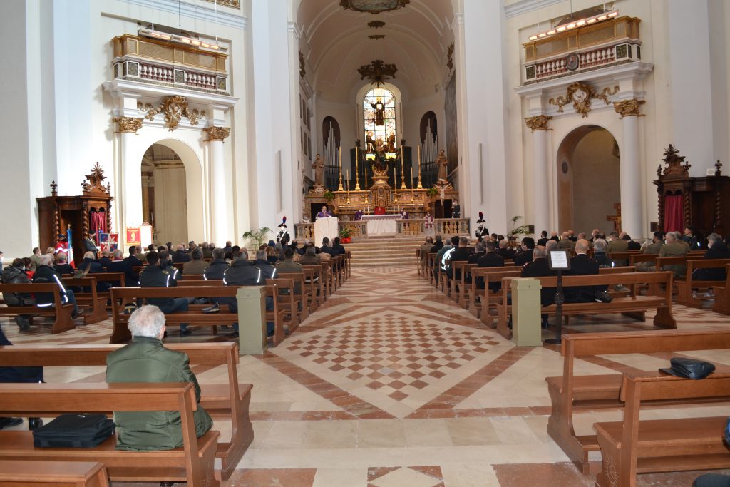Celebrata a L’Aquila la  Messa in preparazione alla Santa Pasqua per le Forze Armate e Corpi Armati dello Stato.