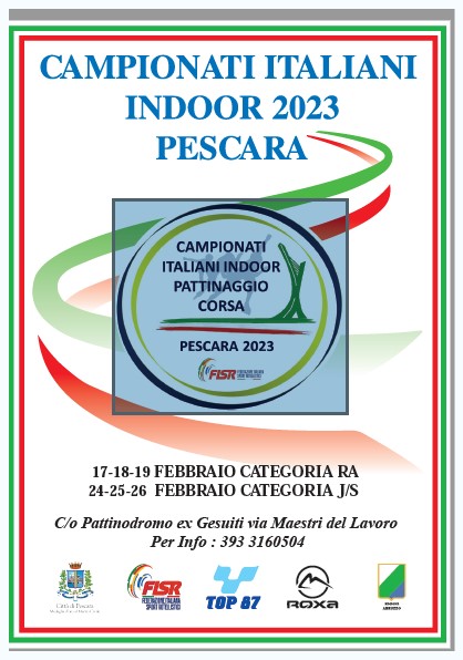 PESCARA TORNA AD OSPITARE I CAMPIONATI ITALIANI INDOOR DI PATTINAGGIO CORSA